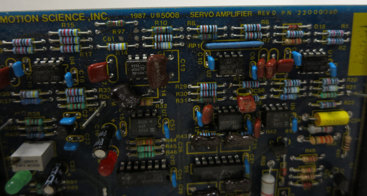 Motion Science Inc. UB5008 Servo Amplifier Rev D. 22000060 Circuit Board PLC (GA1028-1)