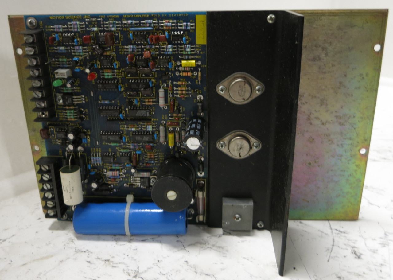Motion Science Inc. UB5008 Servo Amplifier Rev D. 22000060 Circuit Board PLC (GA1028-1)