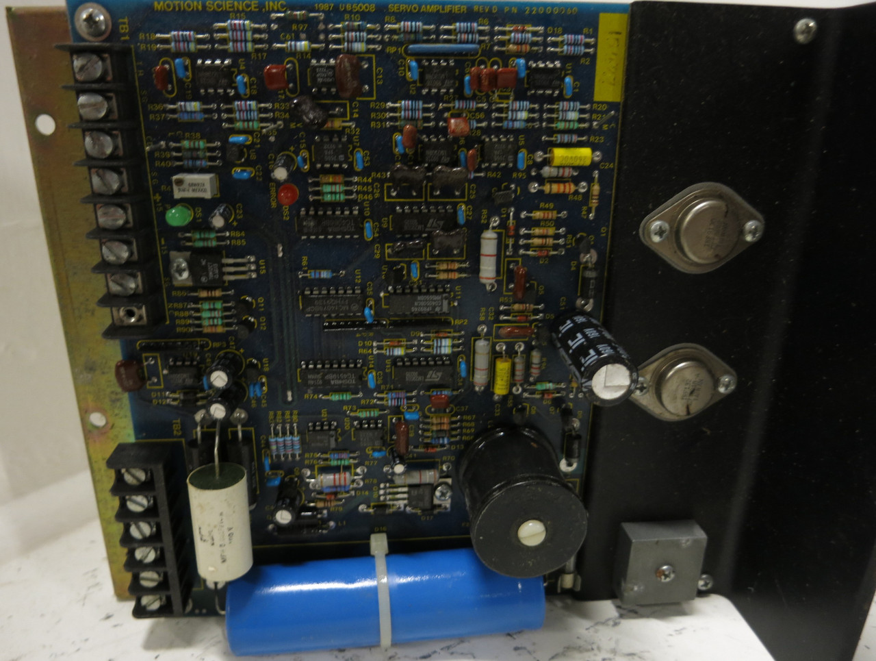 Motion Science Inc. UB5008 Servo Amplifier Rev D. 22000060 Circuit Board PLC (GA1028-1)