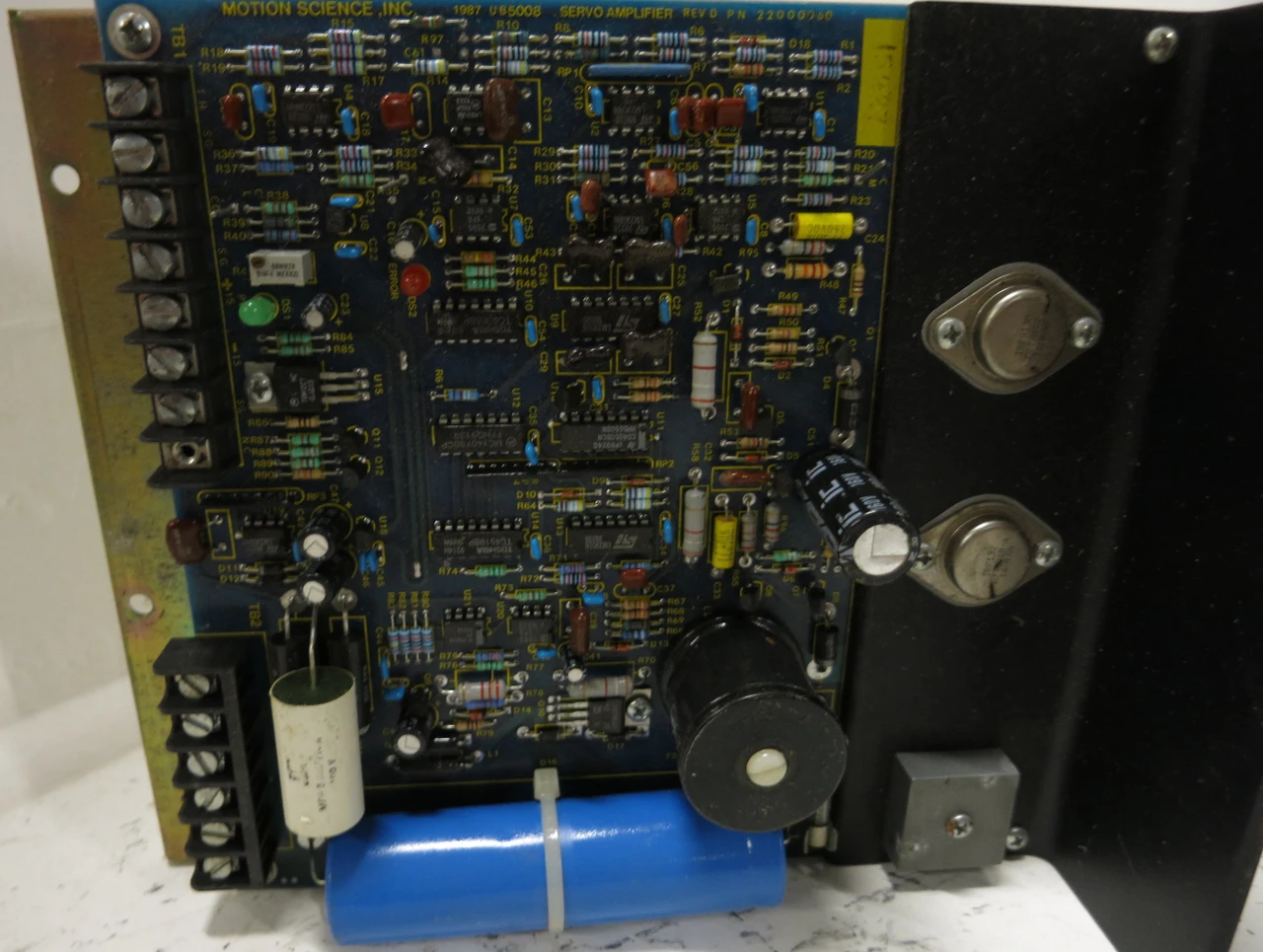 Motion Science Inc. UB5008 Servo Amplifier Rev D. 22000060 Circuit Board PLC (GA1028-1)