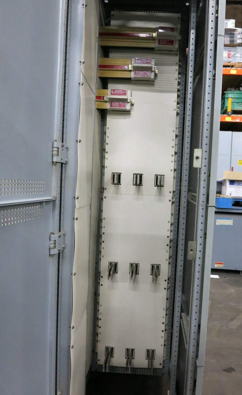 GE 2500A AKD-8 Switchgear AKR Breaker Panel 480V 3W 2500 Amp 4x Compartment (DW4320-1)