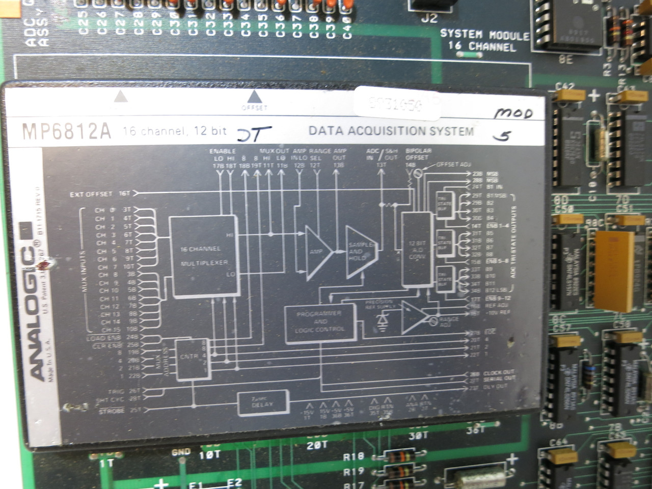 Measurex 053676 ADC QBUS Type 2 (ML-4) PLC Processor 04367600 Rev A (GA1038-1)