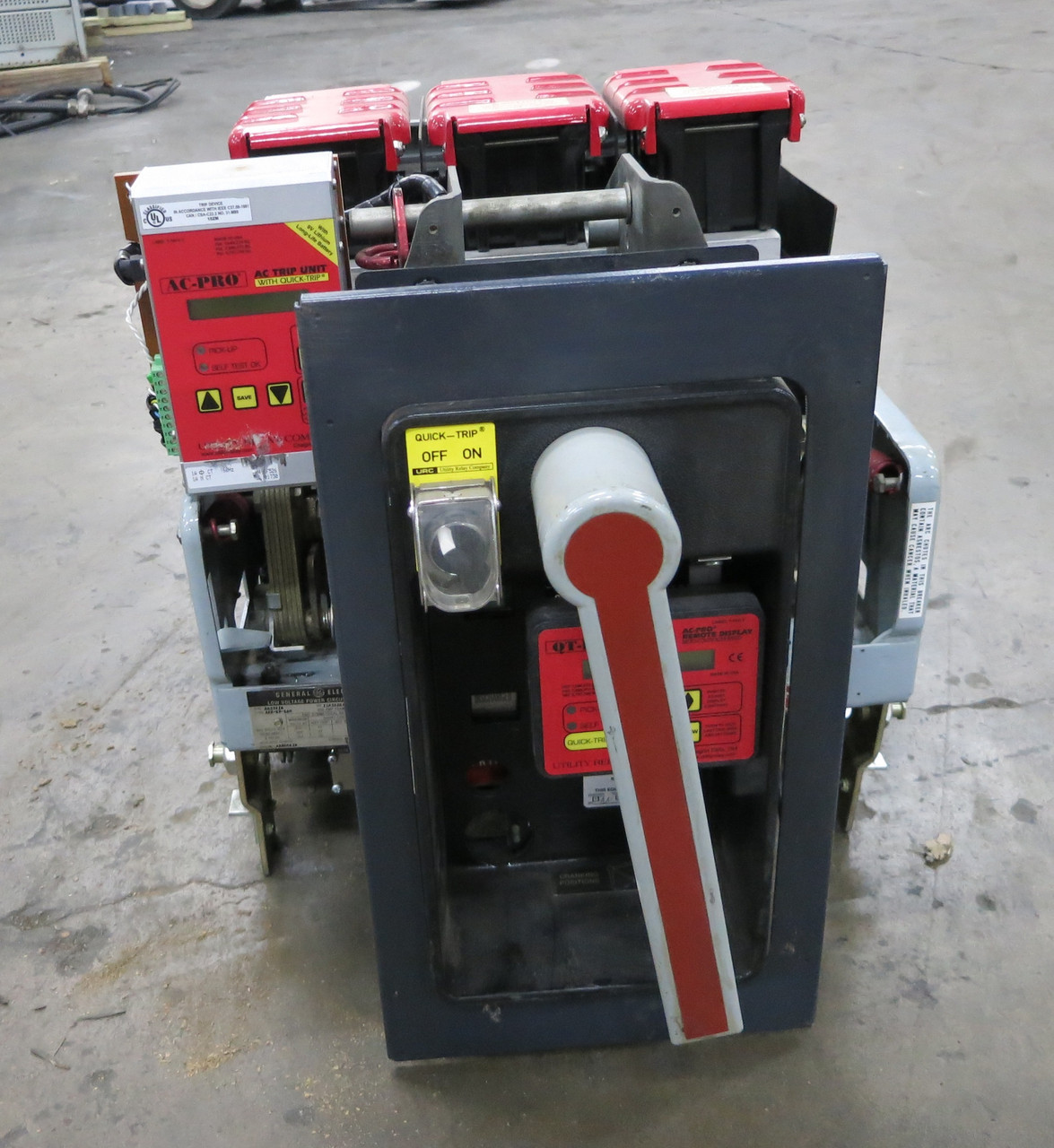 GE AKR-6D-30H 800A Air Breaker AC-Pro Trip Unit w/ Quick-Trip QT-Display 800 Amp (DW4344-4)