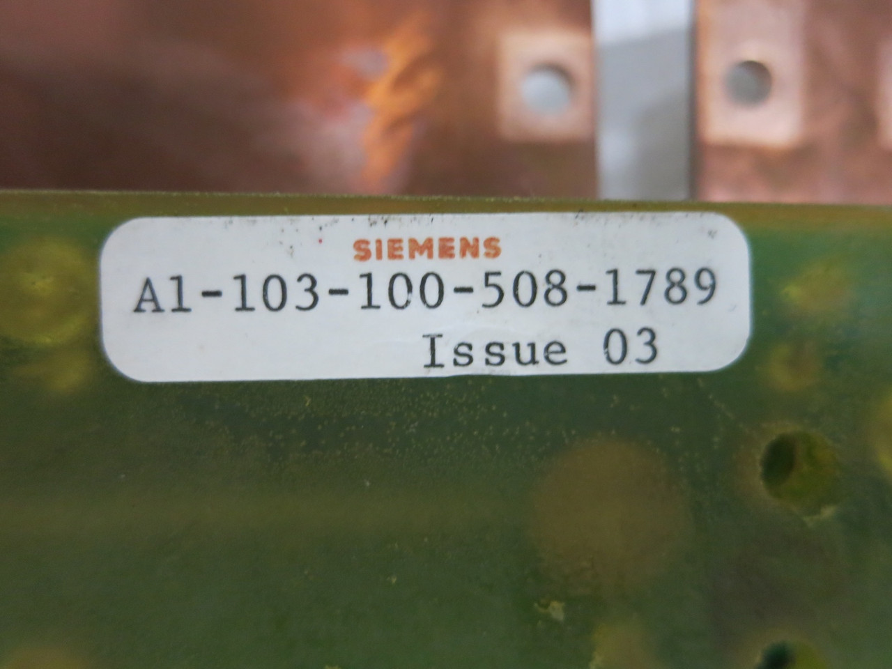 Siemens SIMOREG A1-106-100-508-1789 Iss 03 Snubber Board Module VS Drive (DW4366-1)