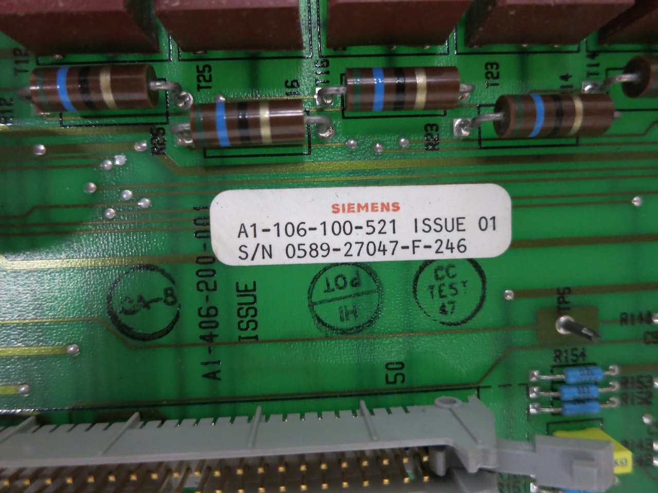 Siemens SIMOREG A1-106-100-521 Iss 01 VS Drive Control Board A1106100521 (DW4365-3)