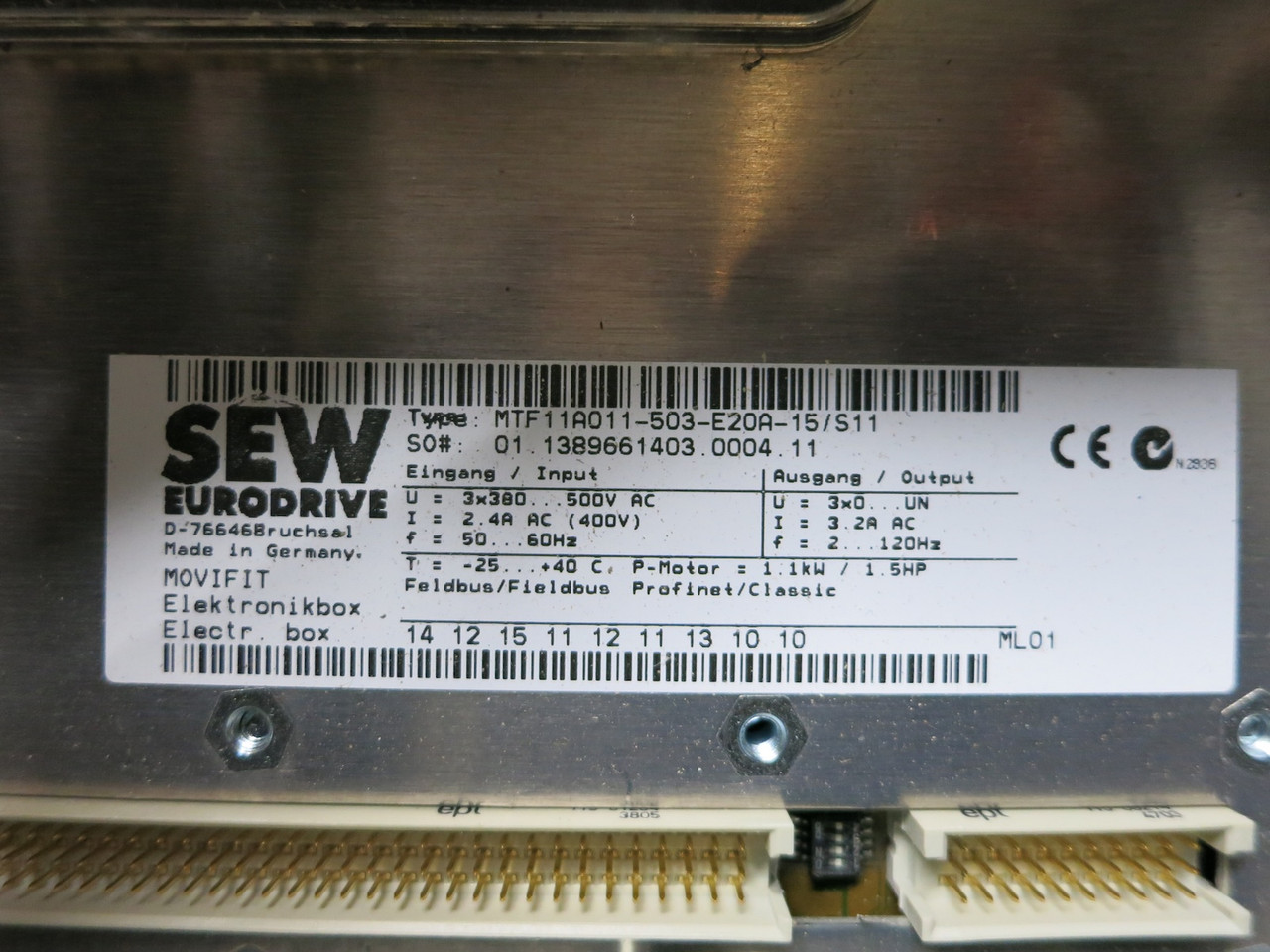 NEW Sew Eurodrive MTF11A011-503-E20A-15/S11 Movifit Drive Inverter Module (DW4382-4)