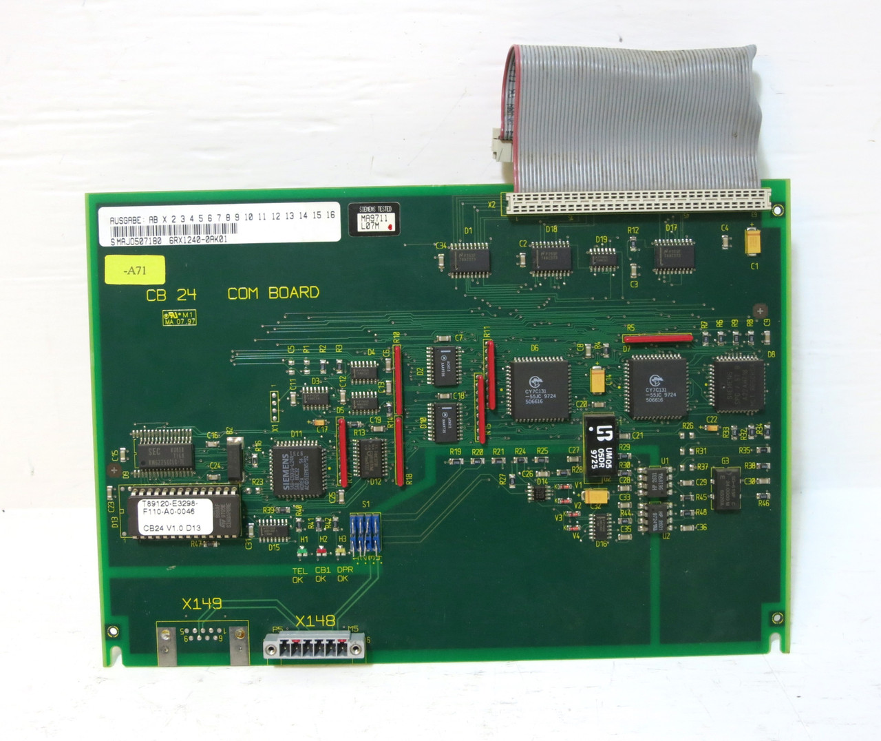 Image of Siemens 6RX1240-0AK01 CB 24 COM Board T89620-E3298-B100-A0 SIMOREG Drive CB24