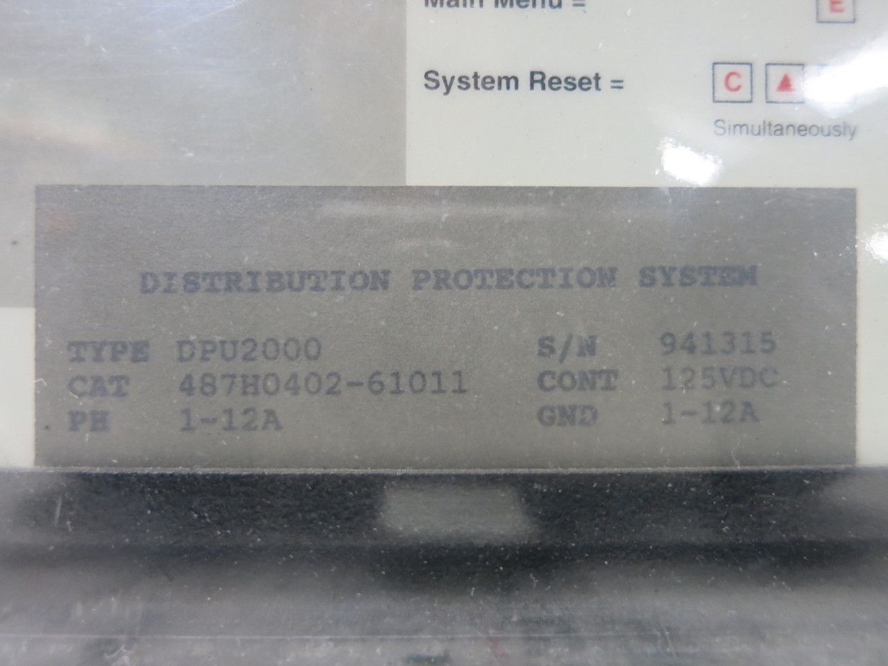 ABB DPU-2000 487H0402-61011 Distribution Protection System DPU200 (DW4501-4)