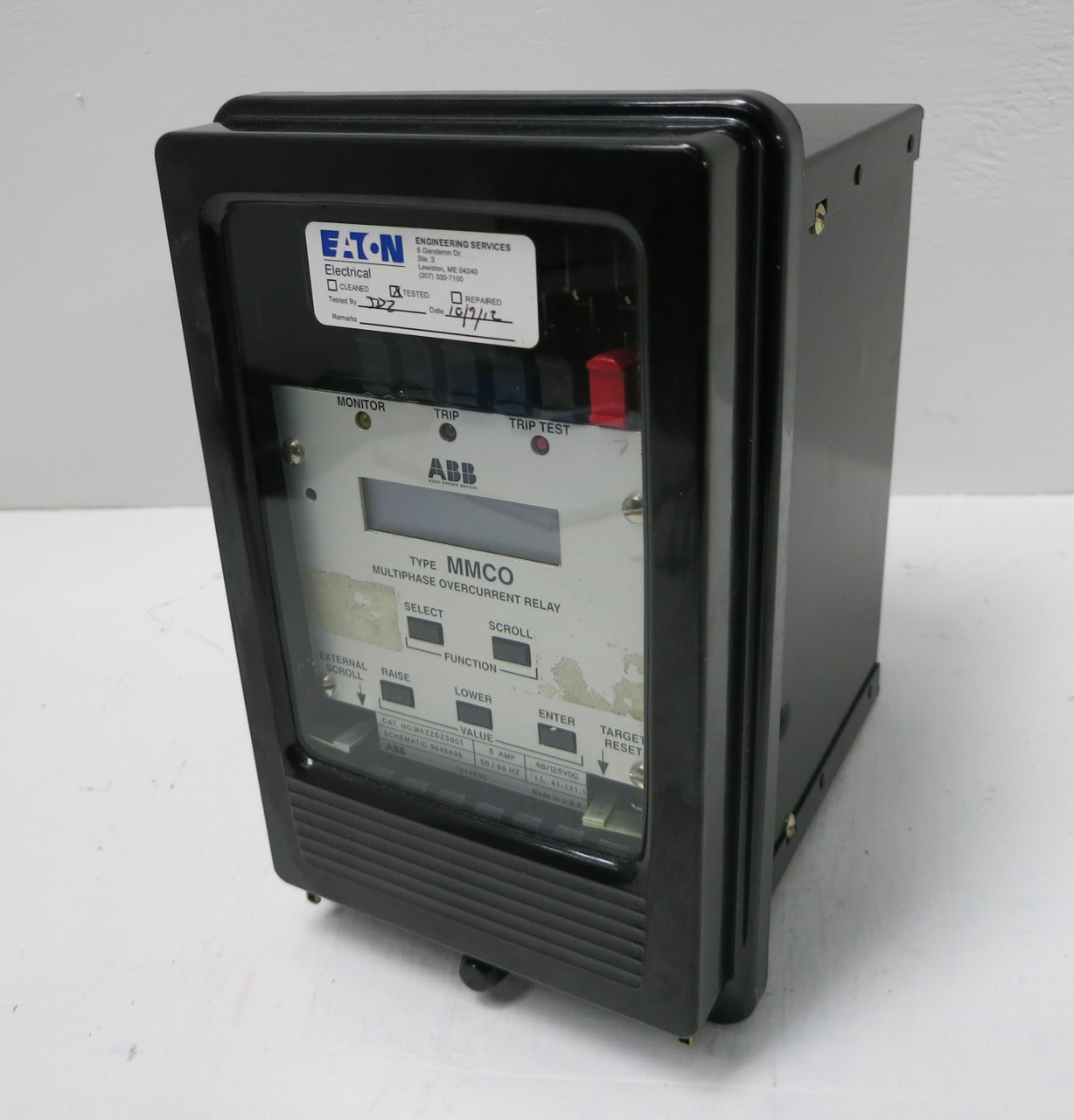 ABB MAZZ5Z3GC1 Type MMCO Multiphase Overcurrent Relay 5A 48/125 VDC (DW4518-1)