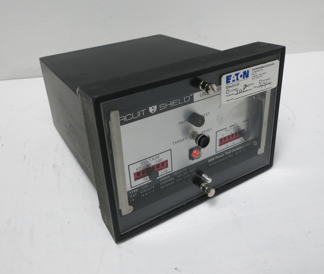 ABB 411R4175 Circuit Shield Undervoltage Relay Type 27D Asea Brown Boveri (DW4515-2)