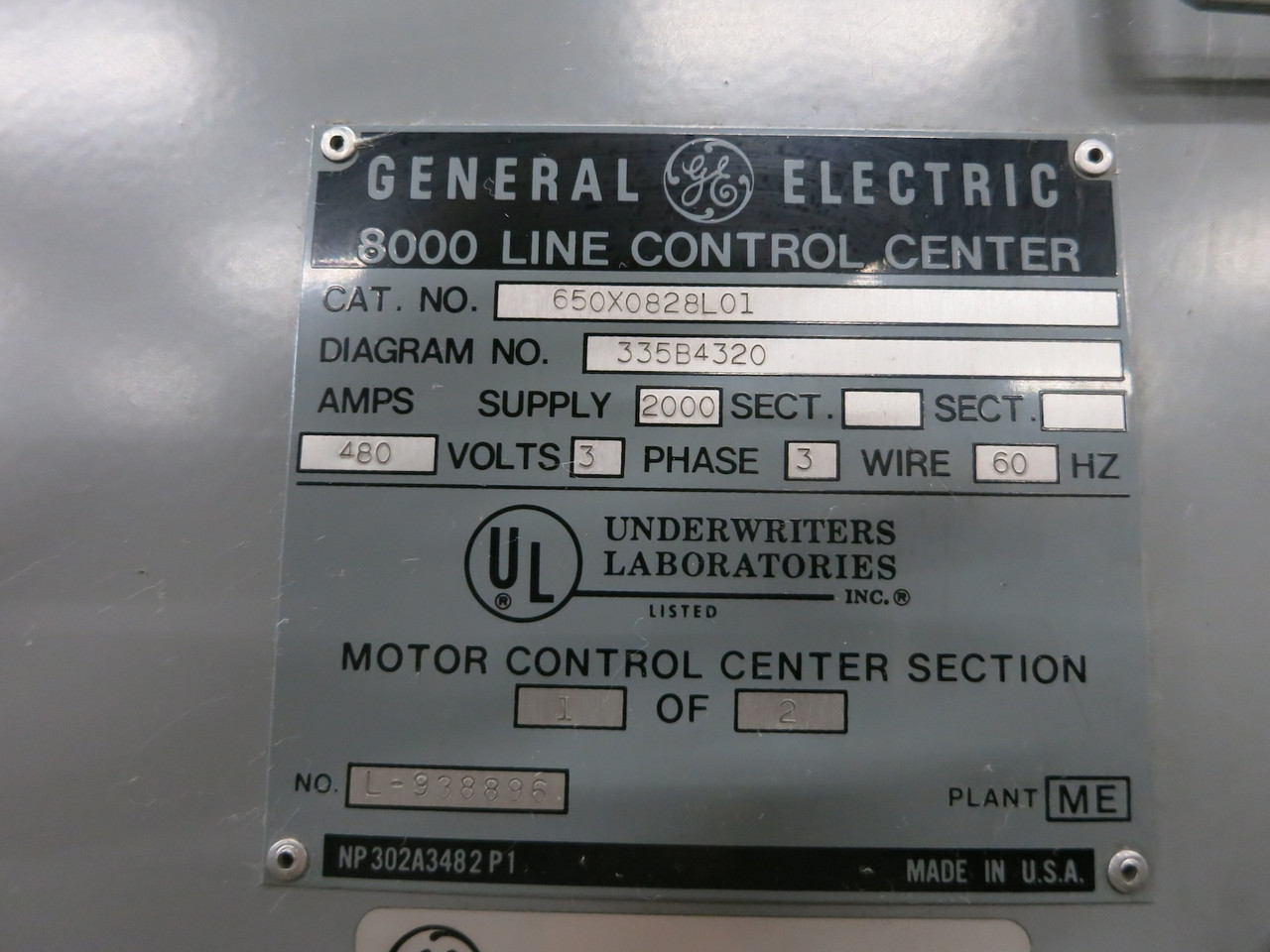GE 8000 Size 6 RVNR Reduced Voltage Autotransformer Motor Starter 400 HP 480V (DW4664-1)