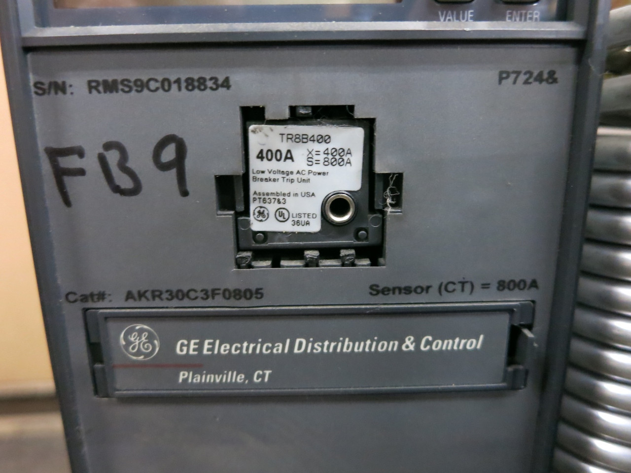 GE AKR-5A-30 800A MO Air Breaker w/ 400 Amp Plug AKR30C3F0805 General Electric (DW4667-1)