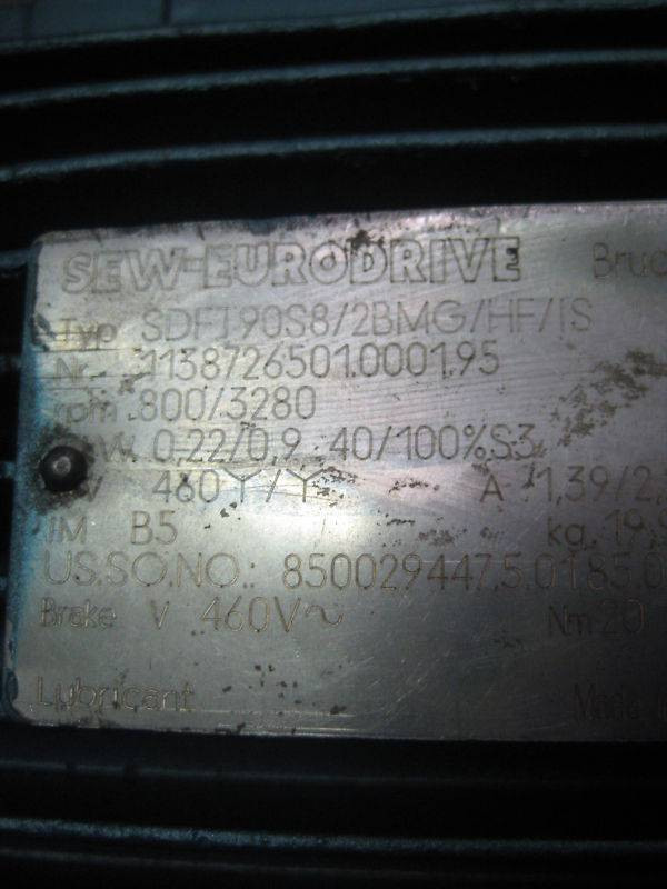 Sew Eurodrive KF46SDT .22KW Ratio:55.2 Gear Reducer NEW (EBI3638-1)