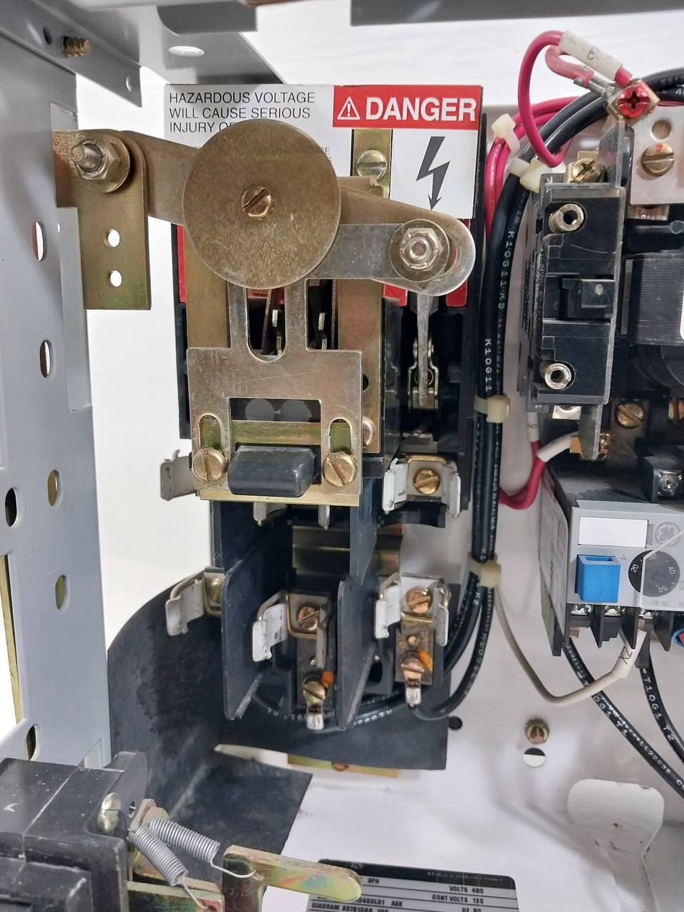 GE 8000 30A Fusible 12" MCC Bucket Size 1 Starter Overload Relay 30Amp CR306CX#0 (BJ0074-13)