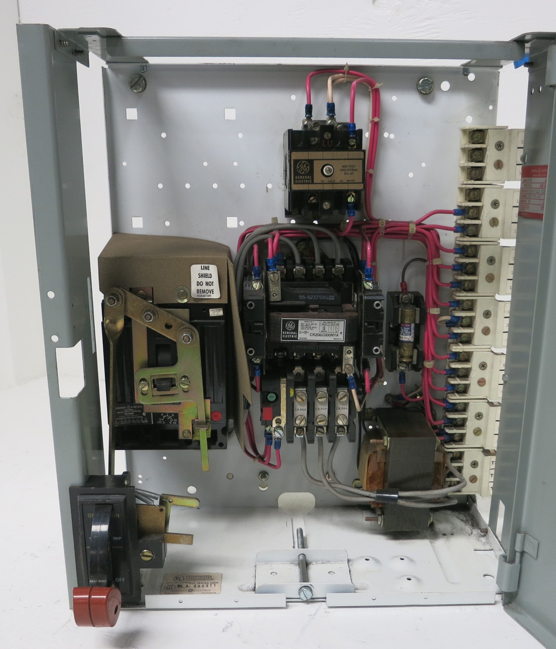 GE 8000 7 Amp TEC36007 Breaker Size 1 CR206C000MYA Starter 18" MCC Bucket 7A (BJ0077-3)