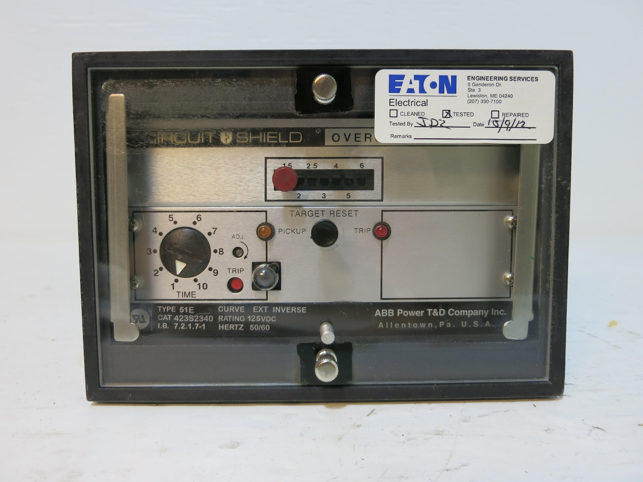 ABB 423S2340 Circuit Shield Type 51E Overcurrent Relay Asea Brown Boveri Ext Inv (DW4691-1)