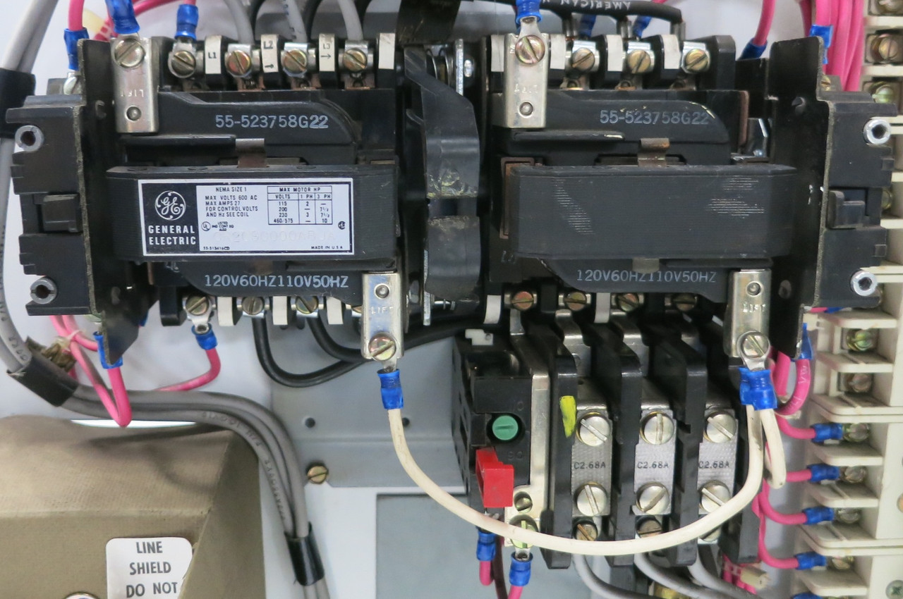 GE 8000 Size 1 Reversing Starter 3A Breaker 24" MCC Bucket CR209C0 TEC 3 Amp (BJ0094-2)