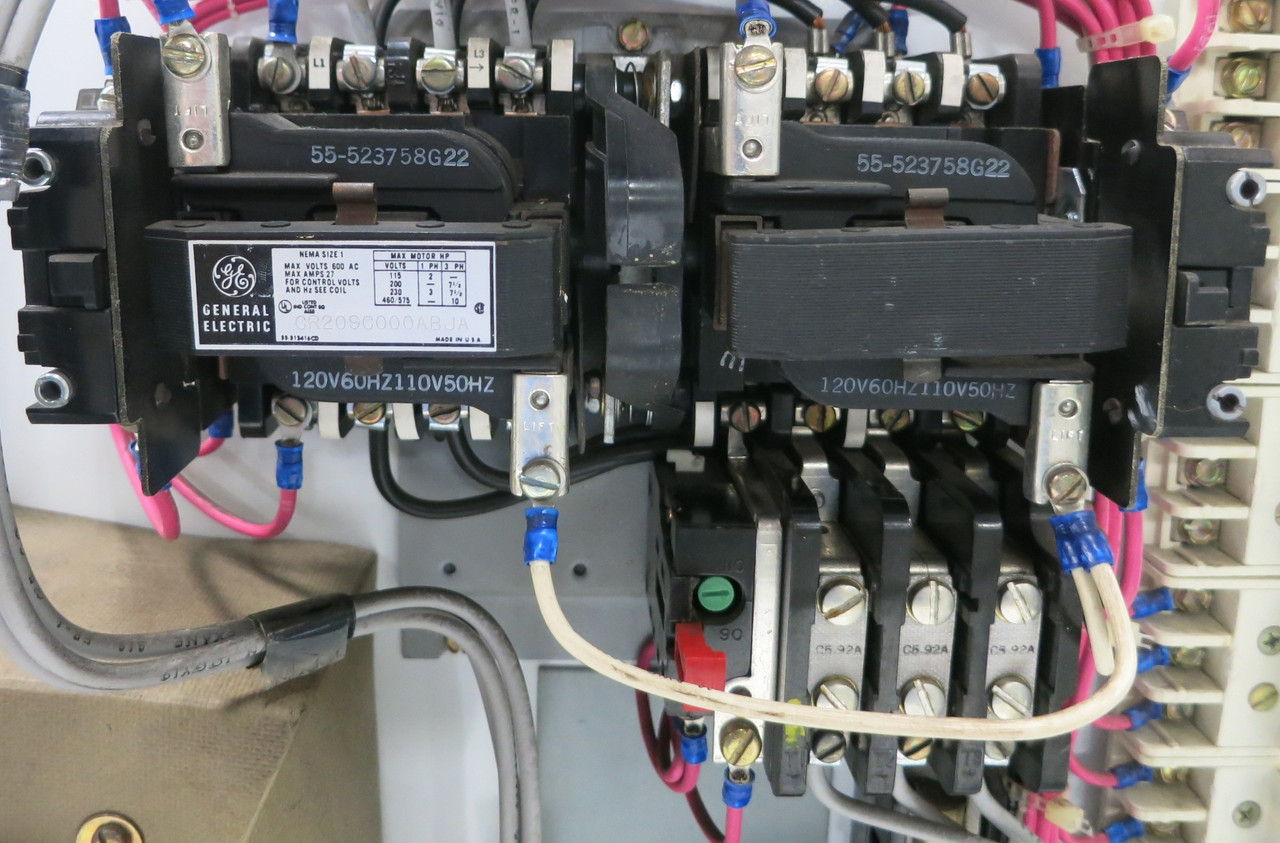 GE 8000 Size 1 Reversing Starter 7A Breaker  24" MCC Bucket CR209C000 TEC 7 Amp (BJ0093-3)