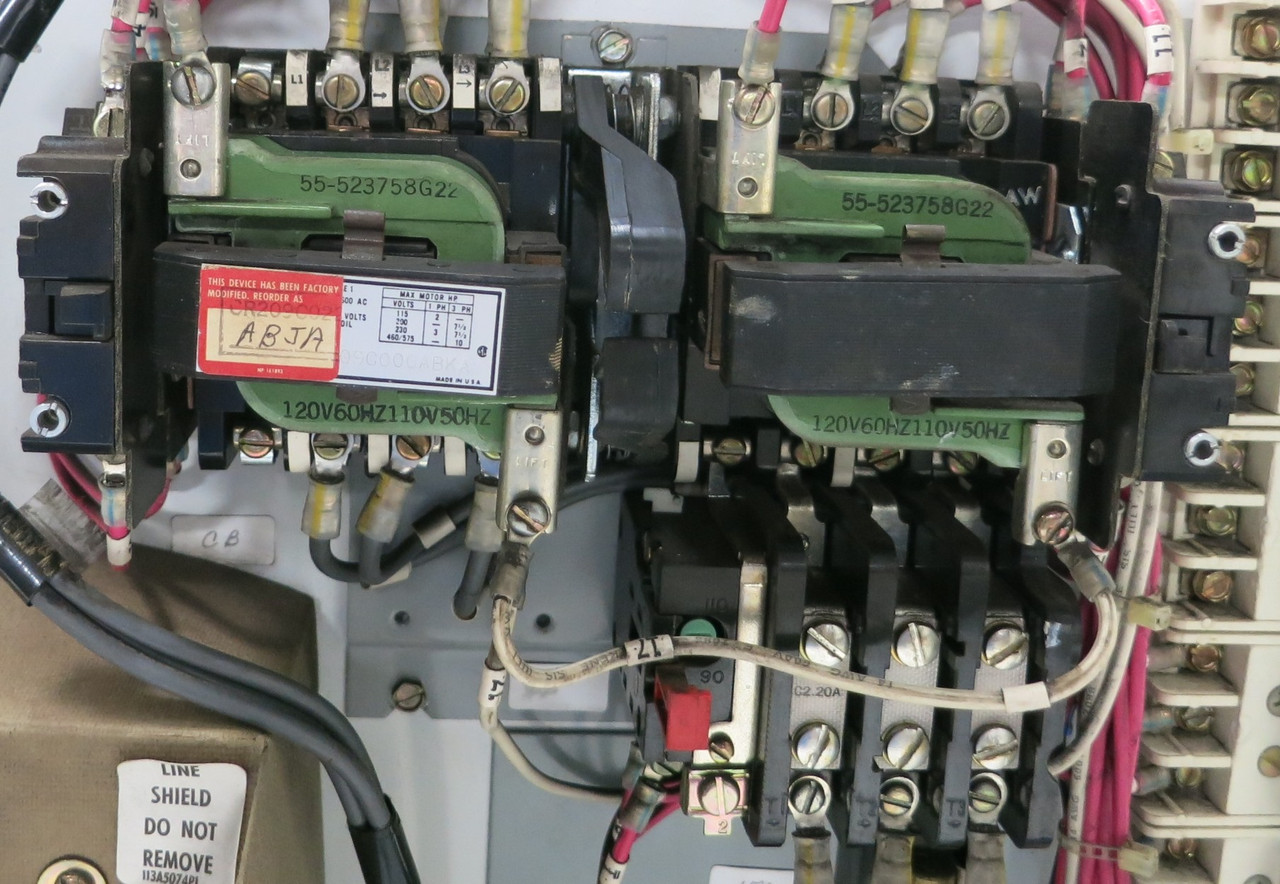 GE 8000 Size 1 Reversing Starter 3A Breaker 24" MCC Bucket CR209C022 TEC 3 Amp (BJ0095-1)