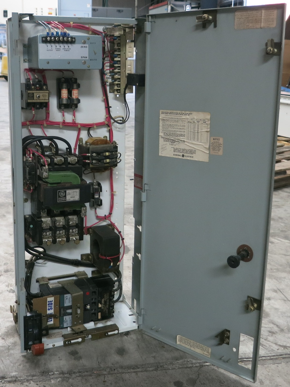 Image of GE 8000 100A Breaker Size 3 Starter 36" MCC Bucket 100 Amp TEC36100 CR206E0