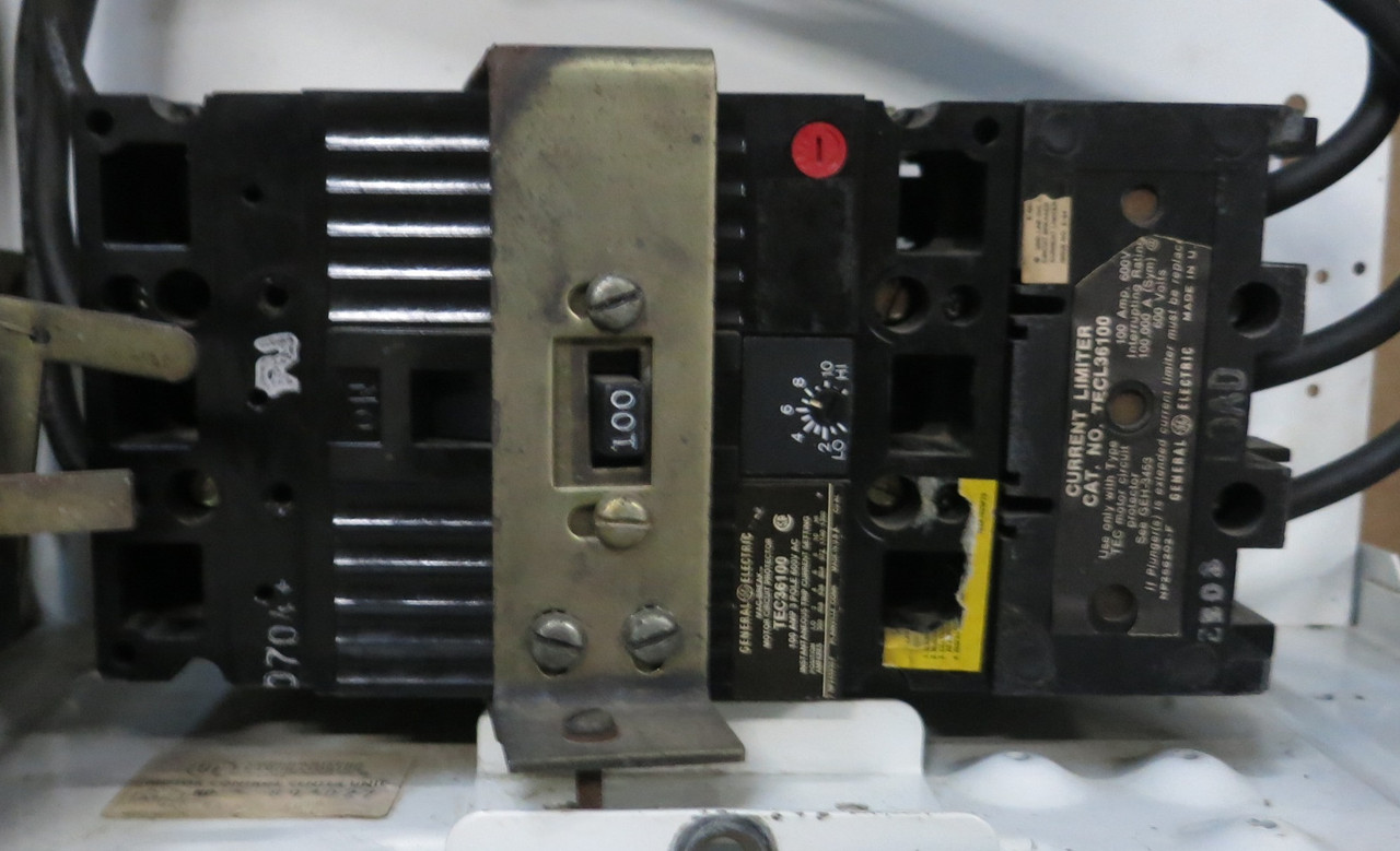 GE 8000 100A Breaker Size 3 Starter 30" MCC Bucket CR206E0 100Amp TECL (BJ0107-13)