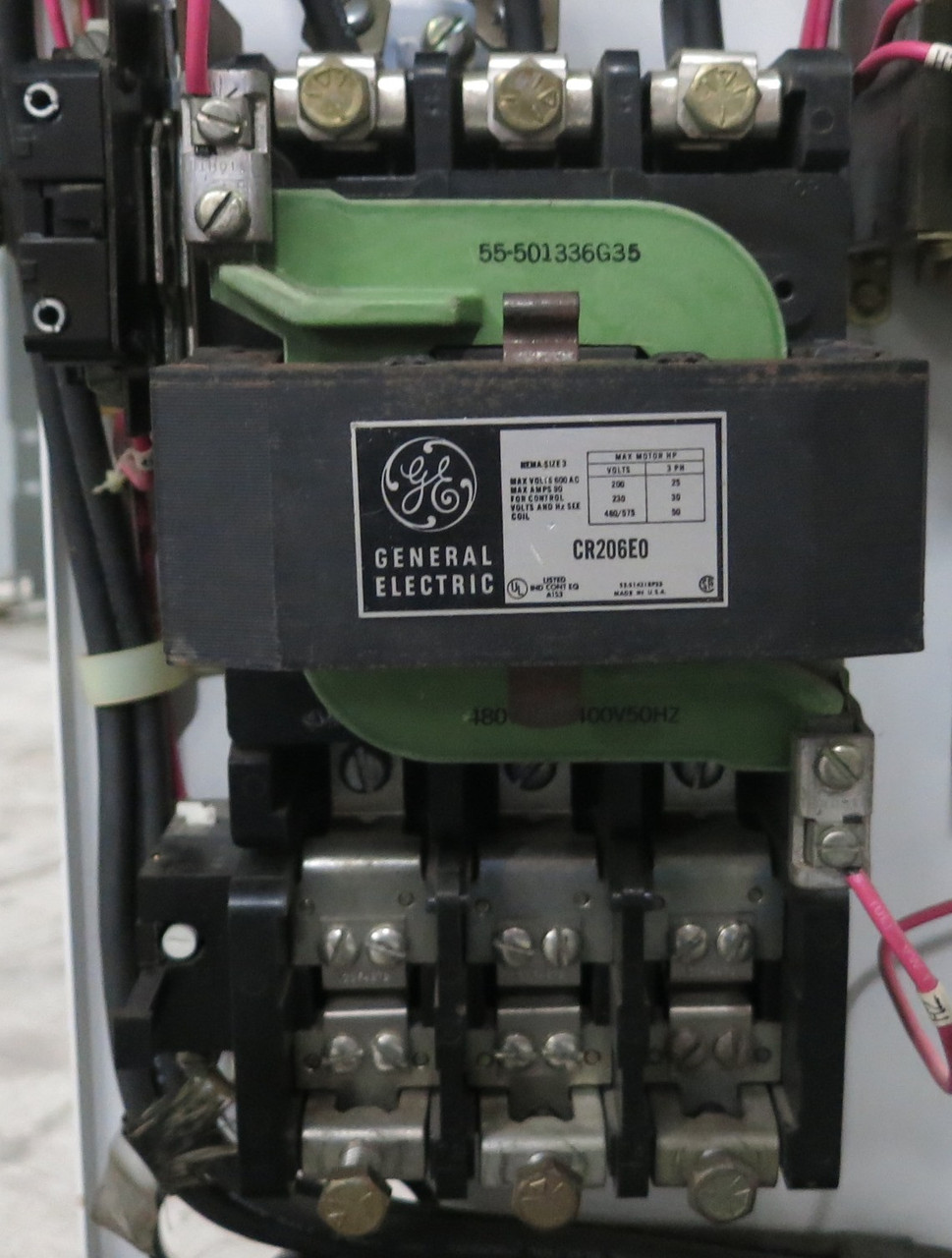 GE 8000 50A Breaker Size 3 Starter 30" MCC Bucket CR206E0 50Amp TECL (BJ0111-2)