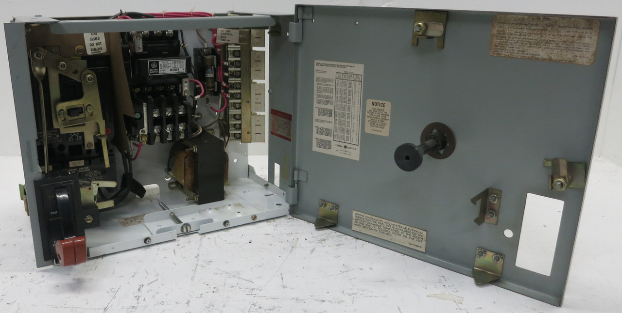 Image of GE 8000 7 Amp TEC36007 Breaker Size 1 CR206C0 Starter 12" MCC Bucket 7A TECL