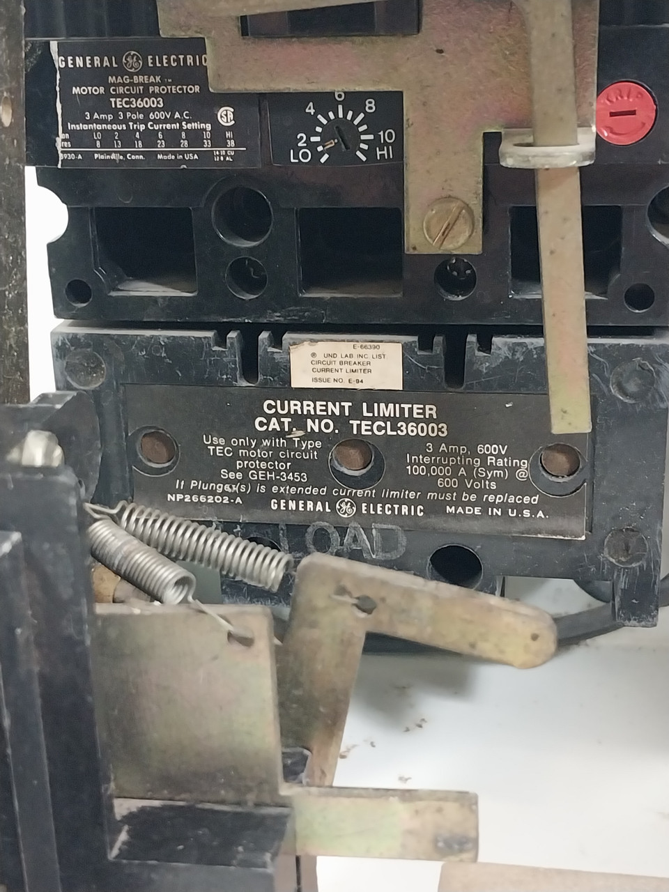 GE 8000  3 Amp TEC36003 Breaker Size 1 CR206C0 Starter 12" MCC Bucket 3A TECL (BJ0117-30)