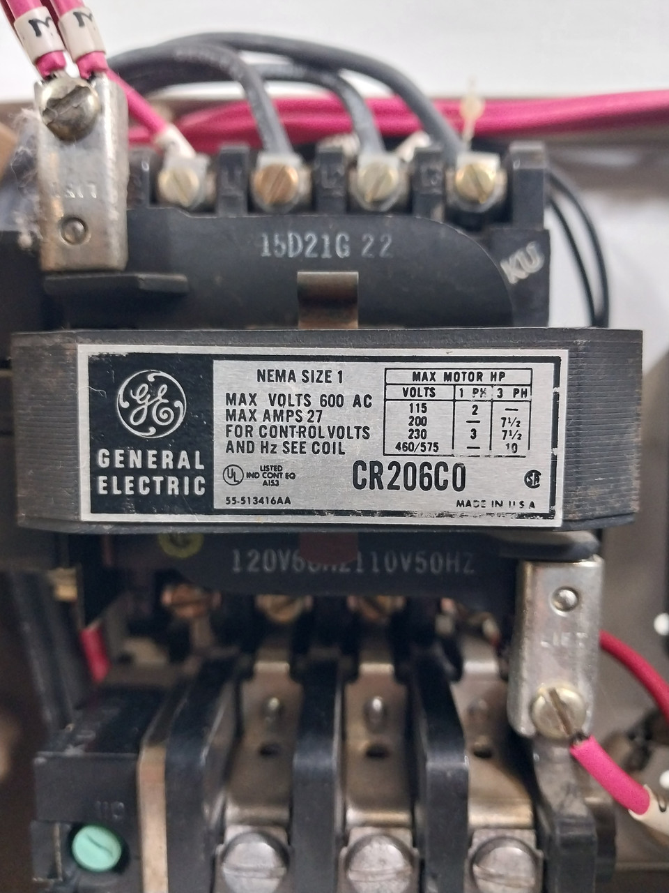 GE 8000  3 Amp TEC36003 Breaker Size 1 CR206C0 Starter 12" MCC Bucket 3A TECL (BJ0117-30)