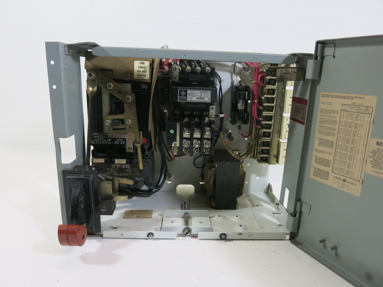 GE 8000 30A Breaker Size 1 Starter 12" MCC Bucket TECL CR206C0 30 Amp (BJ0121-8)