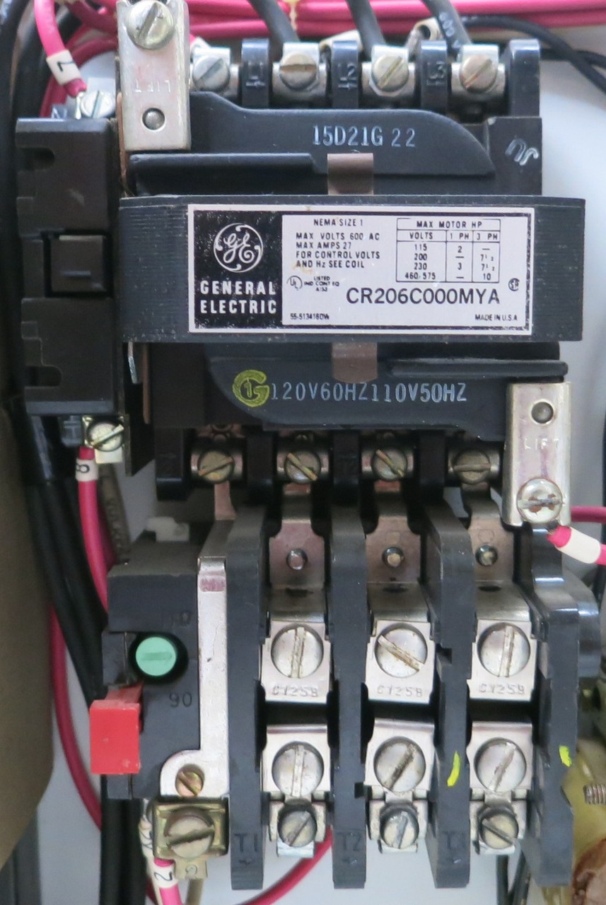 GE 8000  15 Amp TEC Breaker Size 1 CR206C000MYA Starter 12" MCC Bucket 15A TECL (BJ0119-1)