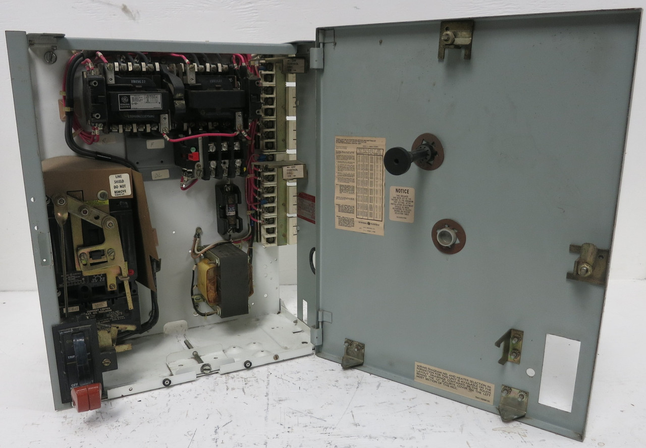 GE 8000 Size 1 Reversing Starter 3A Breaker 18" MCC Bucket TEC 3Amp CR3090000ABJA (BJ0135-1)