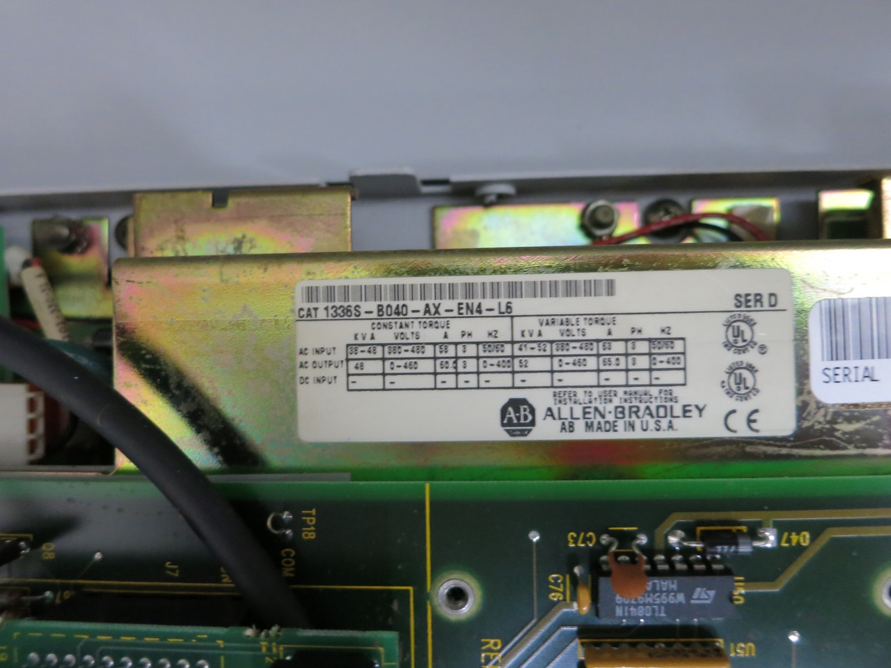 Allen Bradley 1336S-B040-AX-EN4-L6 50 HP AC VS Drive 1336 Plus 1336SB040 (DW4726-1)