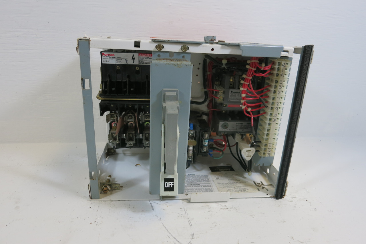 Furnas System 89 30A Fused Size 1 Starter 12" MCC Bucket 30 Amp Siemens Tiastar (DW4751-2)