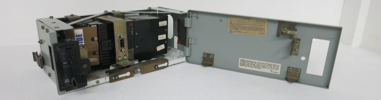 Image of General Electric GE 8000 15A Breaker 6" MCC Feeder Bucket 15 Amp Red Handle Gone