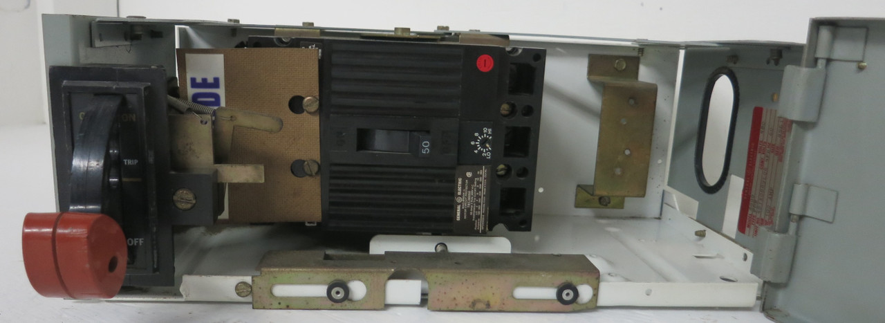 General Electric GE 8000 50A Breaker 6" MCC Feeder Bucket 50 Amp *No Stabs* (BJ0163-1)