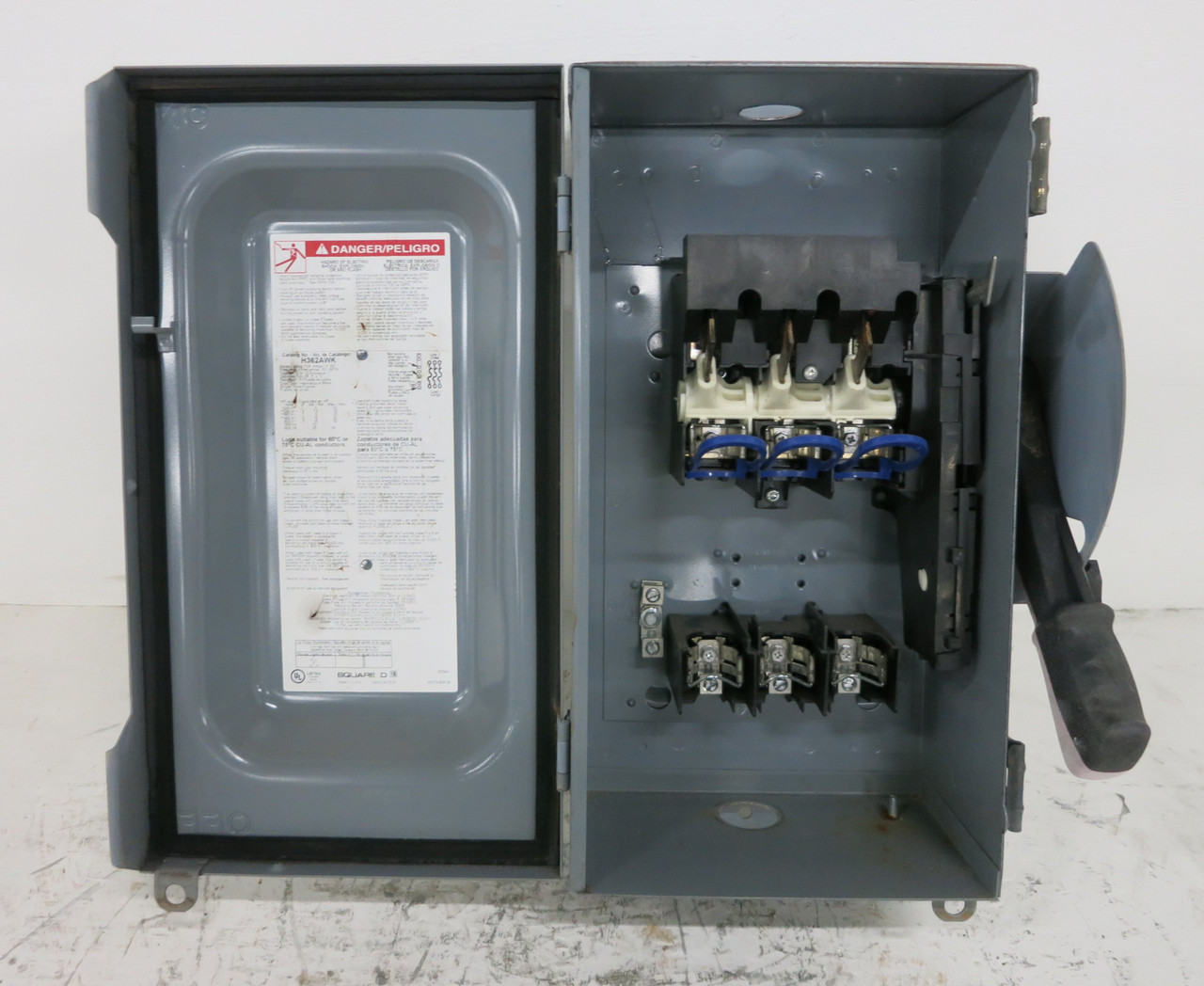 Square D H362AWK 60A Fusible Safety Switch Disconnect 600V 60 Amp H362 F06 3R (DW4795-61)
