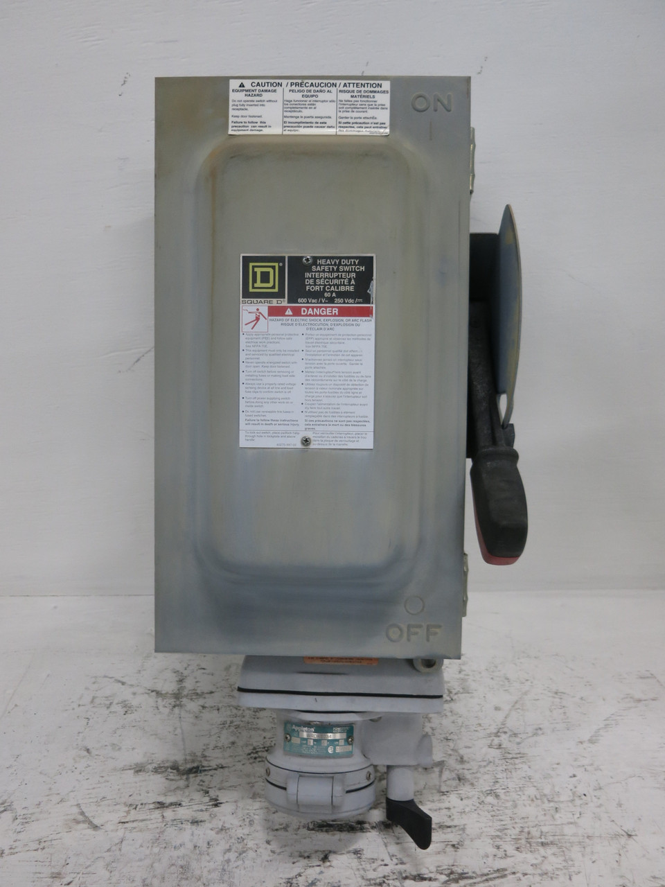 Square D H362AWA 60A Fusible Disconnect Switch + Appleton WRDK6034 60 Amp F07 3R (DW4797-42)