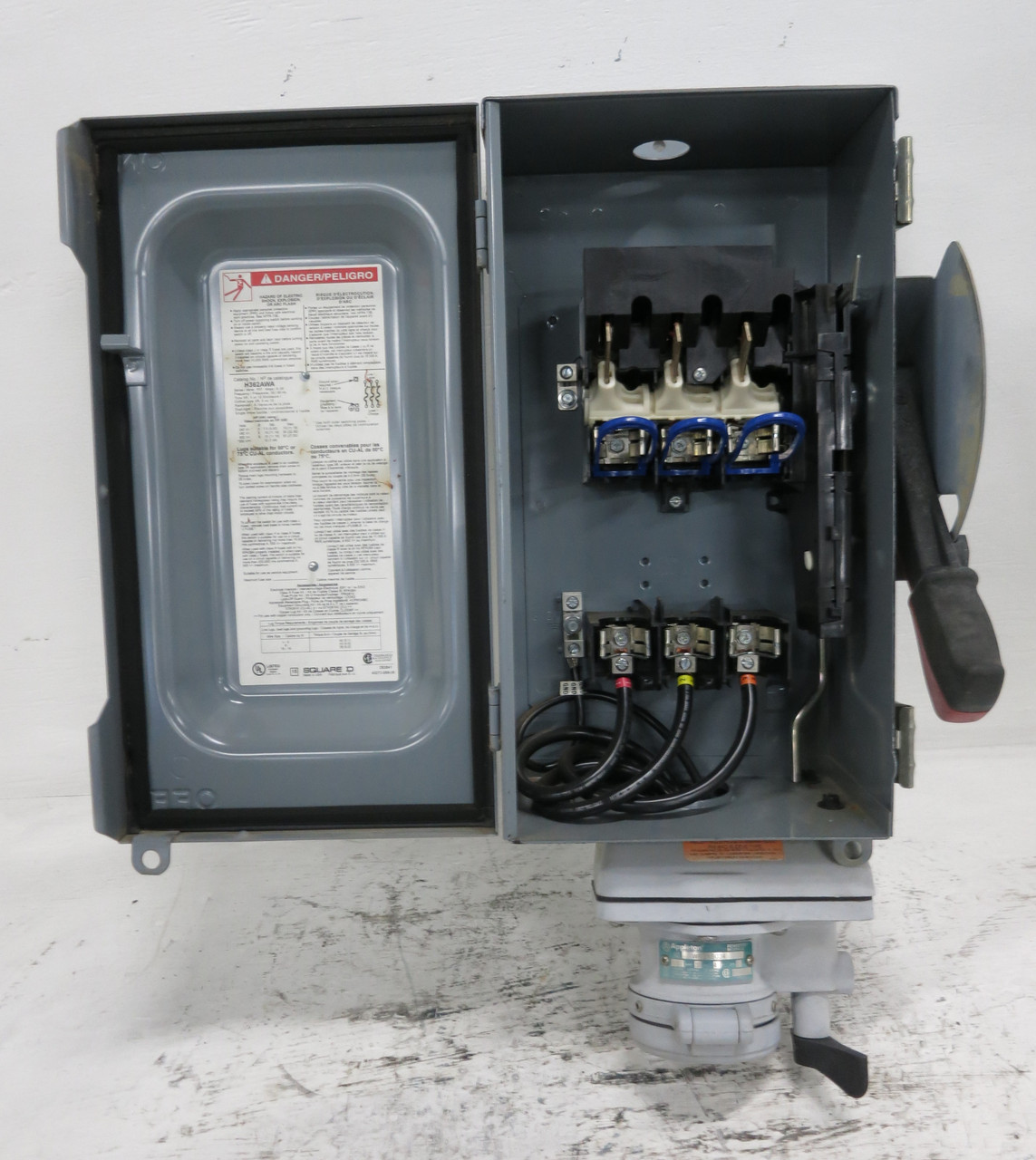 Square D H362AWA 60A Fusible Disconnect Switch + Appleton WRDK6034 60 Amp F07 3R (DW4797-42)