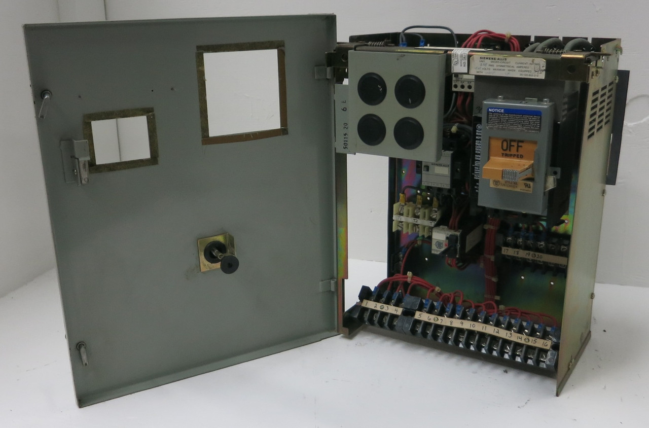 Siemens Marq 21 30A 18" MCC Starter Bucket Size 1 CXL10*3 MCP Breaker 30 Amp ITE (BJ0175-5)