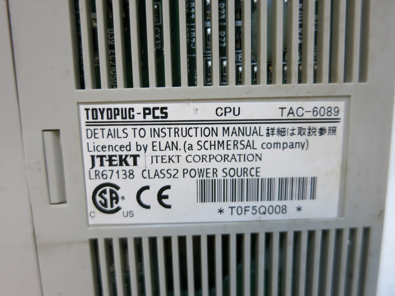 Toyoda Toyopuc-PCS TAC-6089 CPU Processor PLC Unit JTEKT TAC6089 Control (DW4819-2)