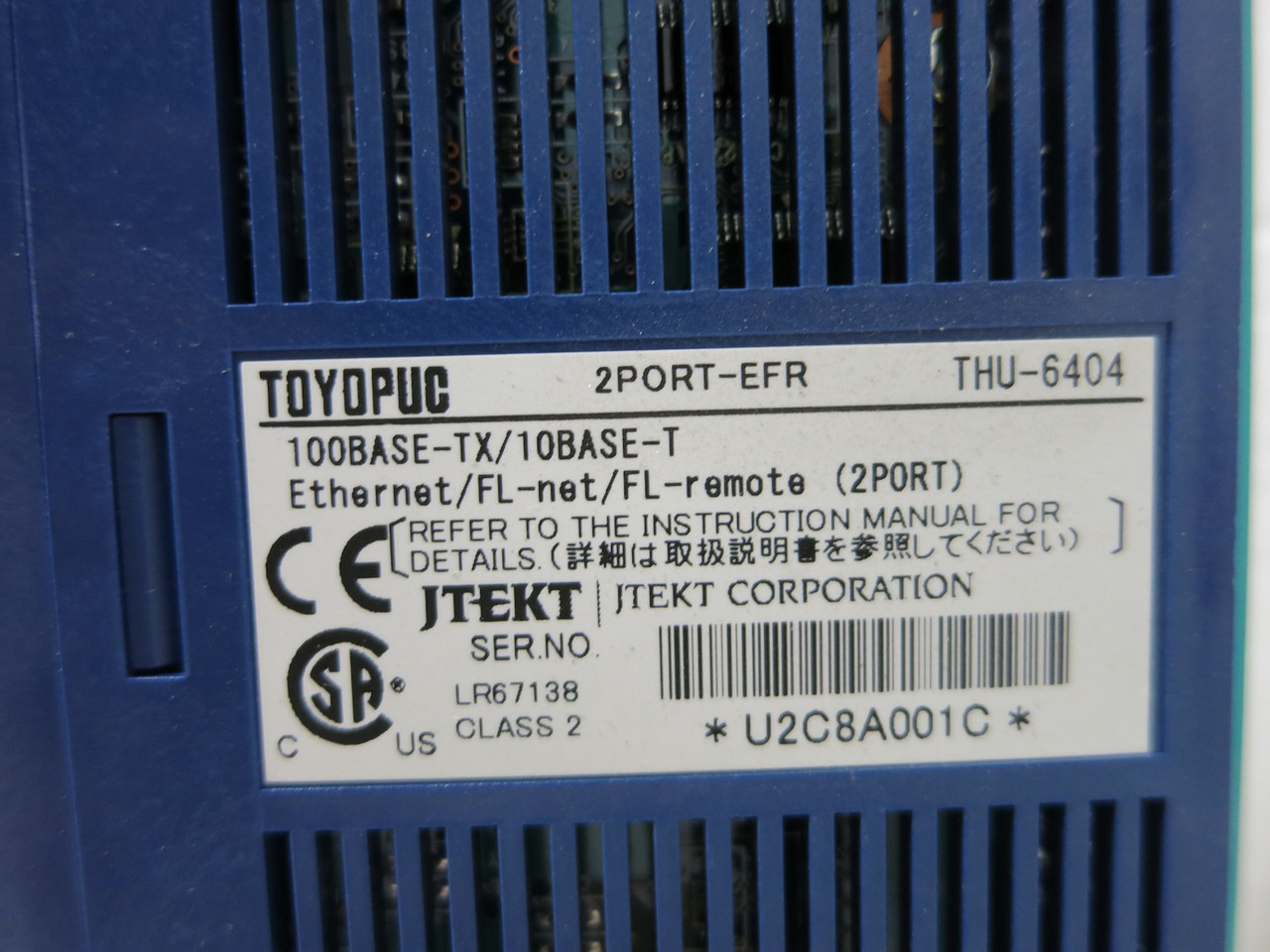 NEW Toyoda Toyopuc THU-6404 2PORT-EFR Ethernet FL-Net PLC Unit JTEKT THU6404 (DW4833-1)
