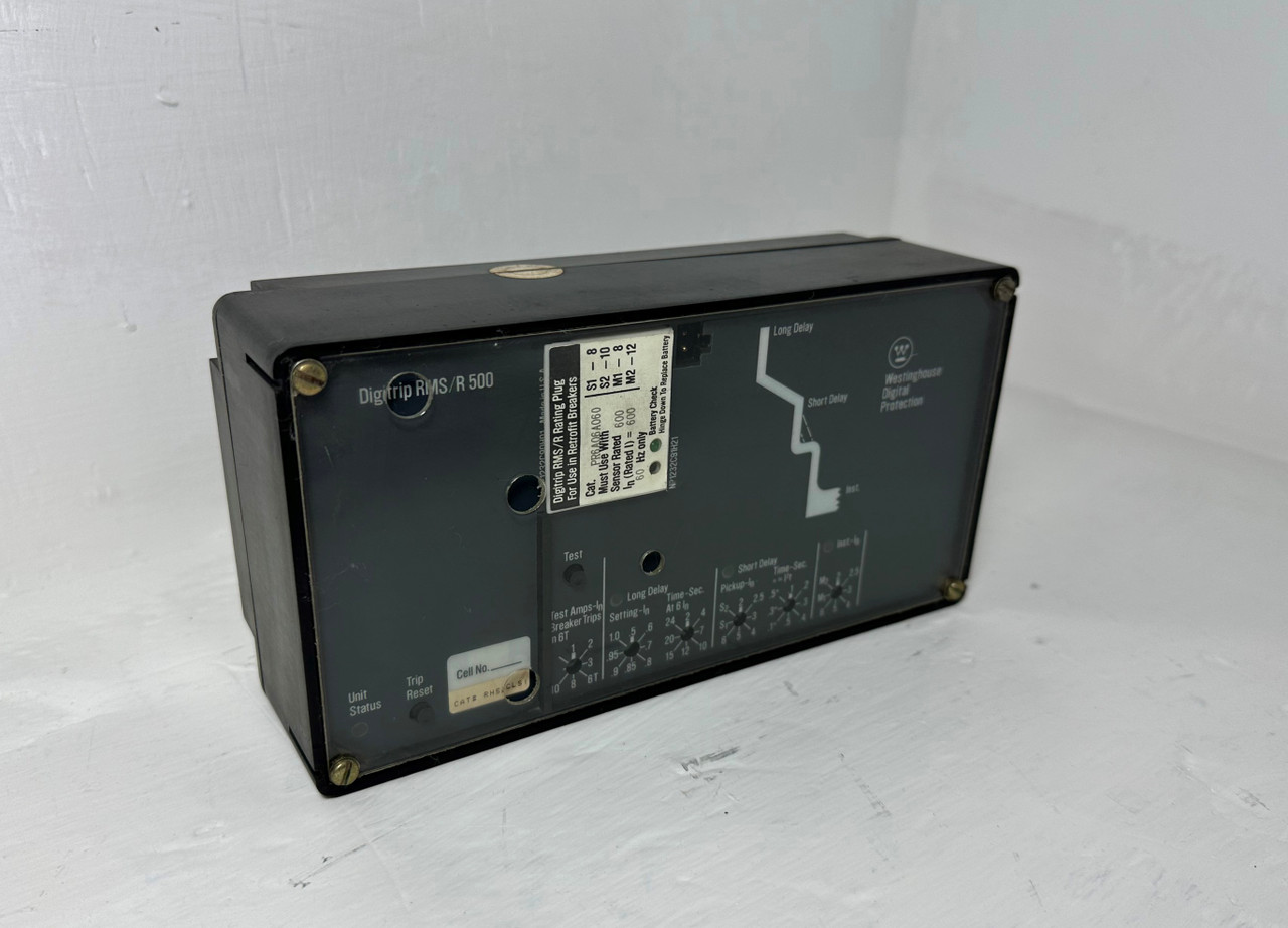 CH Westinghouse RH52CLSI 600A Trip Unit Digitrip RMS/R 500 PR6A06A060 LSI (EM4581-1)