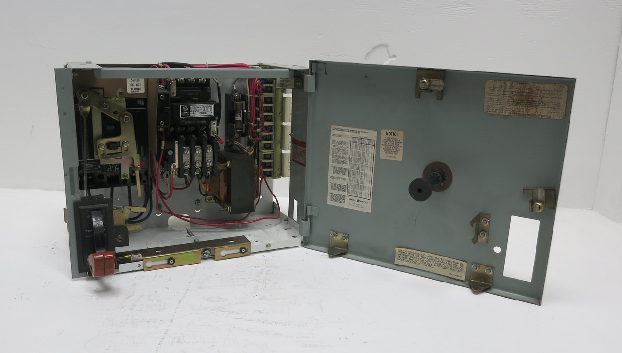 GE 8000 7A Breaker Size 1 Starter 12" MCC Bucket TEC36007 CR206C0 Sz1 7 Amp (BJ0231-1)