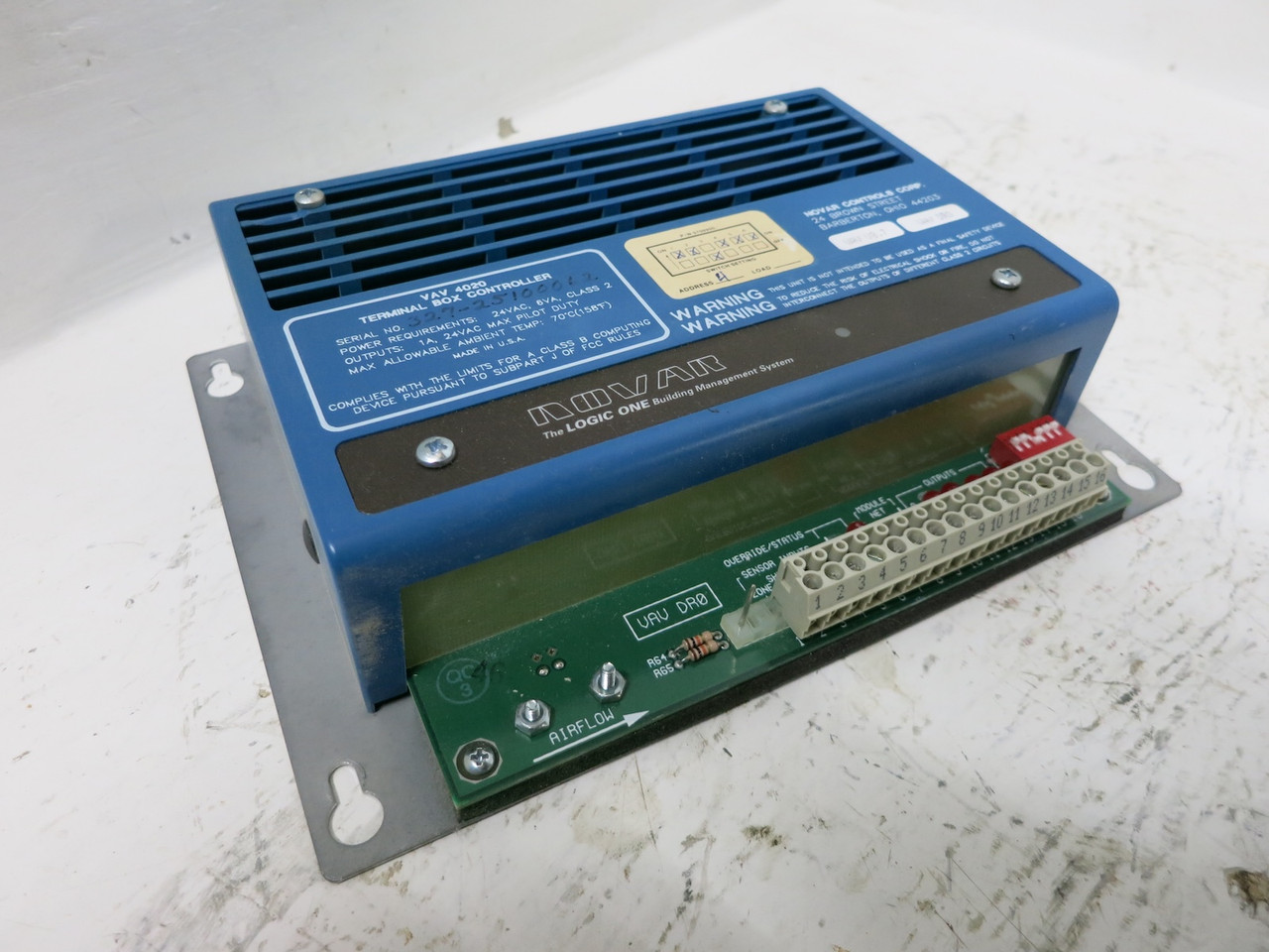 Novar VAV-4020 Logic One Terminal Box Controller V8.7 DRO Variable Air Volume (DW4940-73)