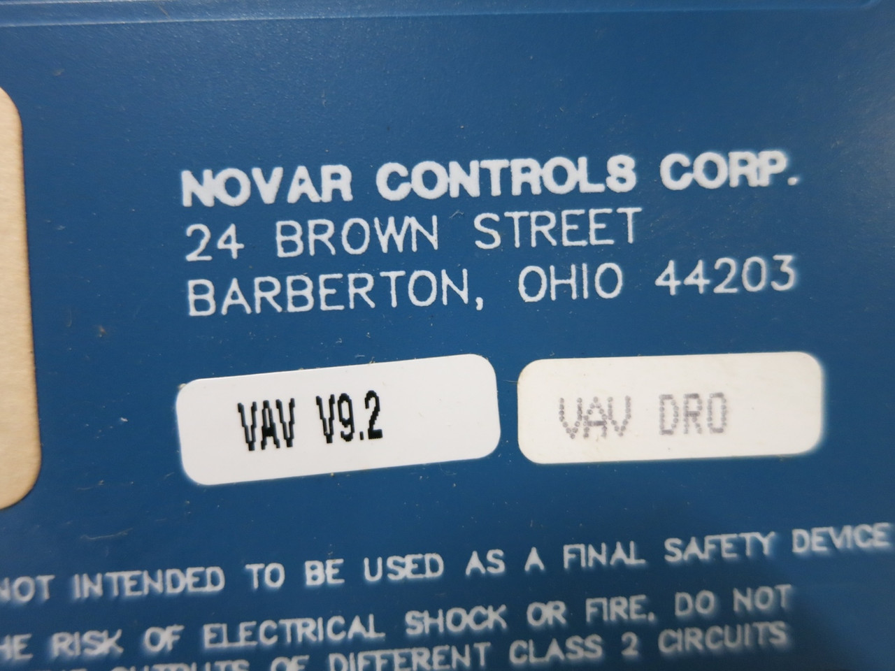 Novar VAV-4020 Logic One Terminal Box Controller V9.2 DRO Variable Air Volume (DW4937-1)
