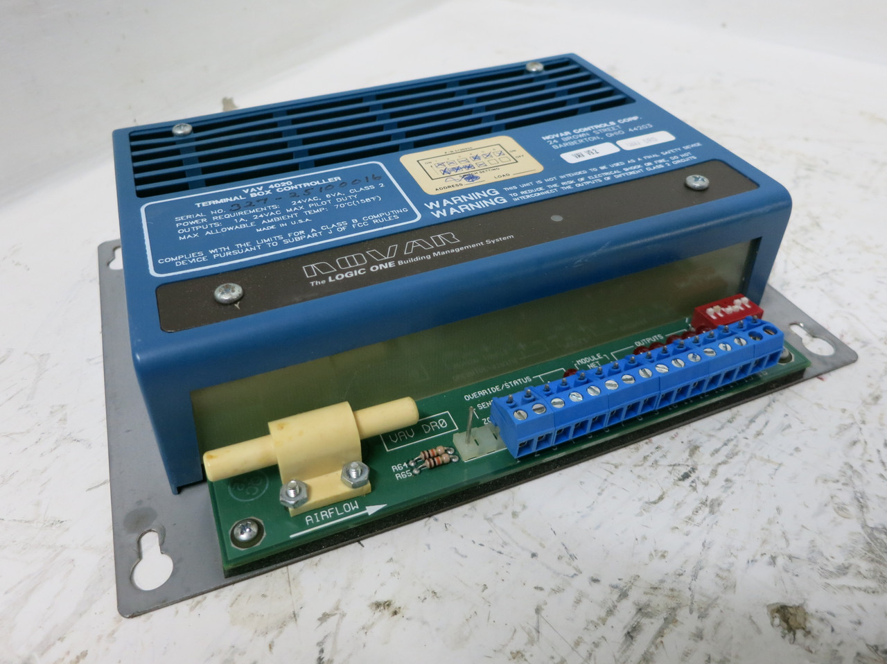 Novar VAV-4020 Logic One Terminal Box Controller V9.2 DRO Variable Air Volume (DW4937-1)