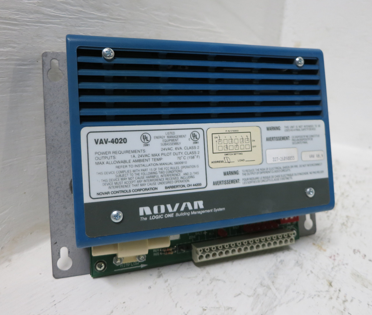 Image of Novar VAV-4020 Logic One Terminal Box Controller V8.9 DRA Variable Air Volume