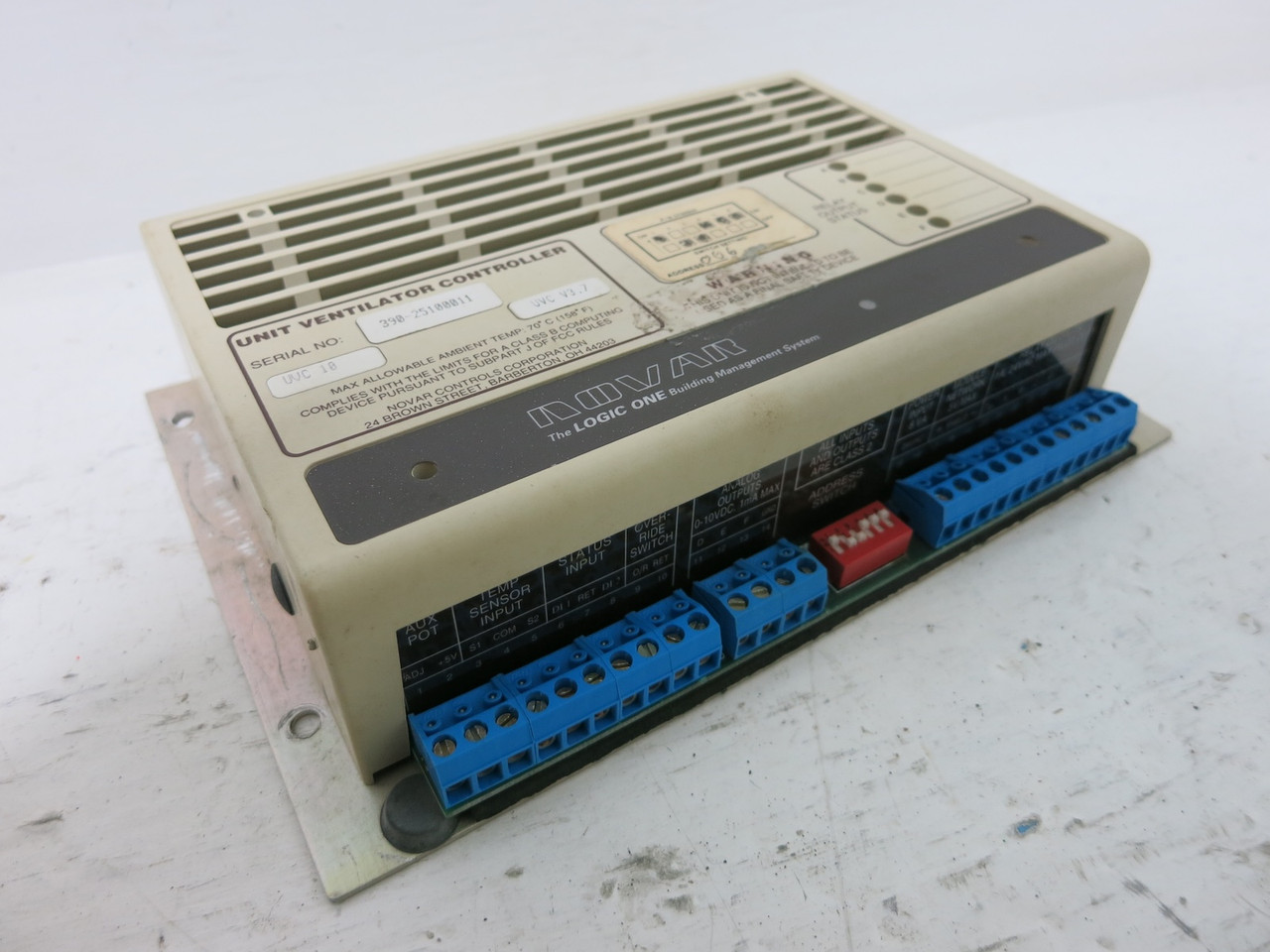 Novar UVC-10 BRC V3.7 Logic One Unit Ventilator Controller 6380010 HPC UVC-BRC (DW4955-1)