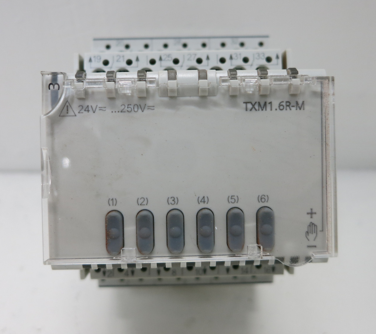 Siemens TXM1.6R-M TX-I/O 6 Relay Output Module APOGEE PLC w/ Override (DW4962-2)